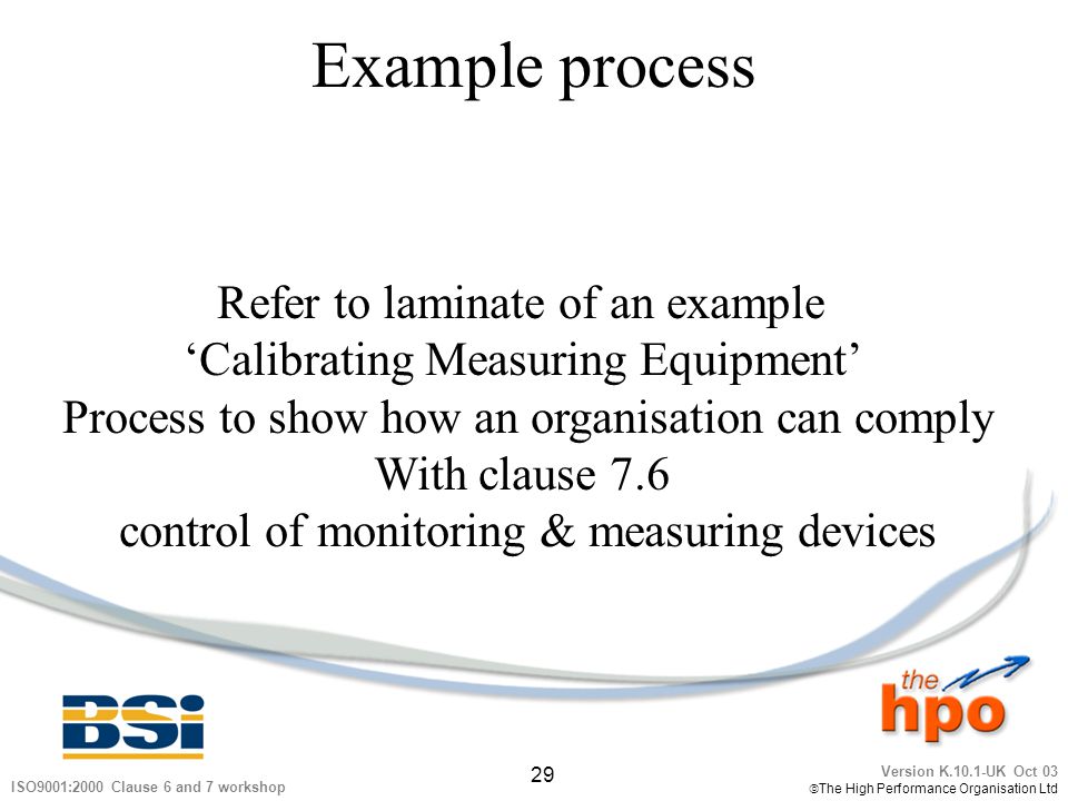Example process Refer to laminate of an example