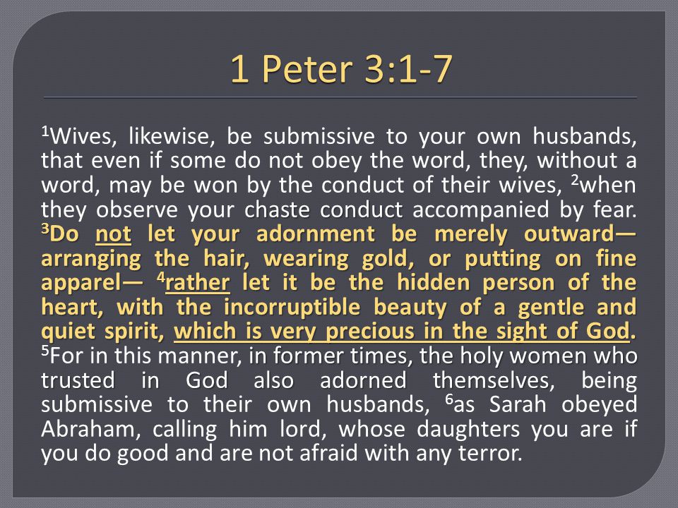 1 Peter 3:1-7
