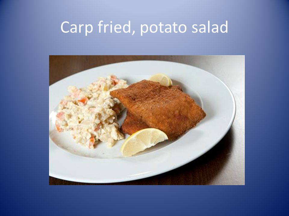 Carp fried, potato salad