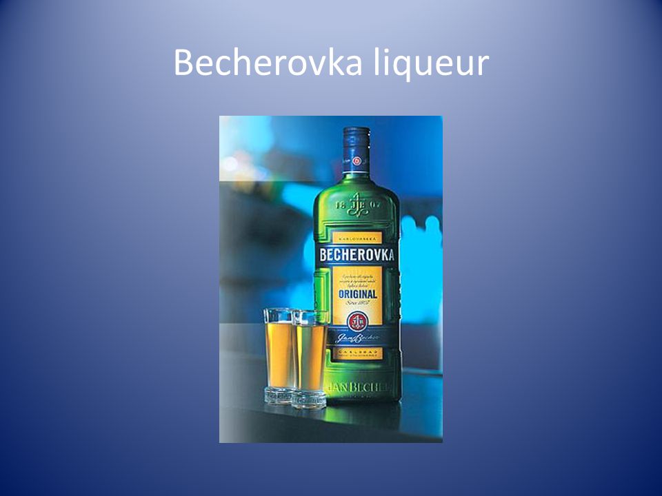 Becherovka liqueur