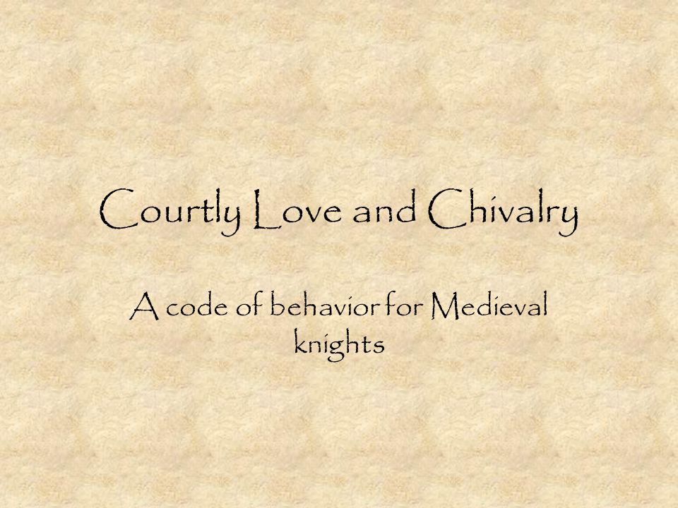 chivalry courtly love