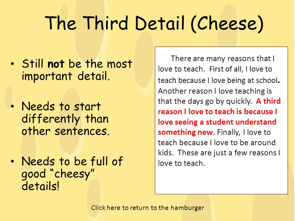 The Third Detail (Cheese)