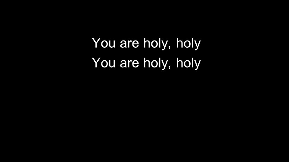 You are holy, holy