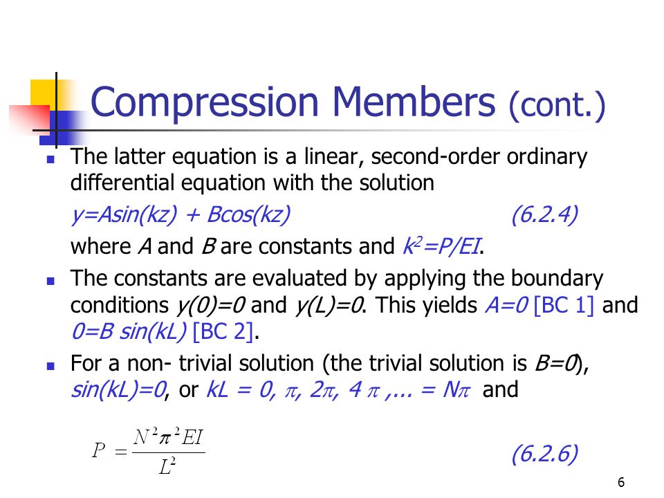 Compression Members (cont.)