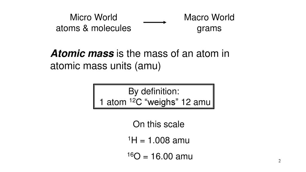 Atomic Mass. - ppt download