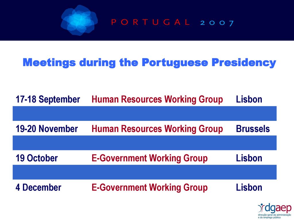 Meetings during the Portuguese Presidency