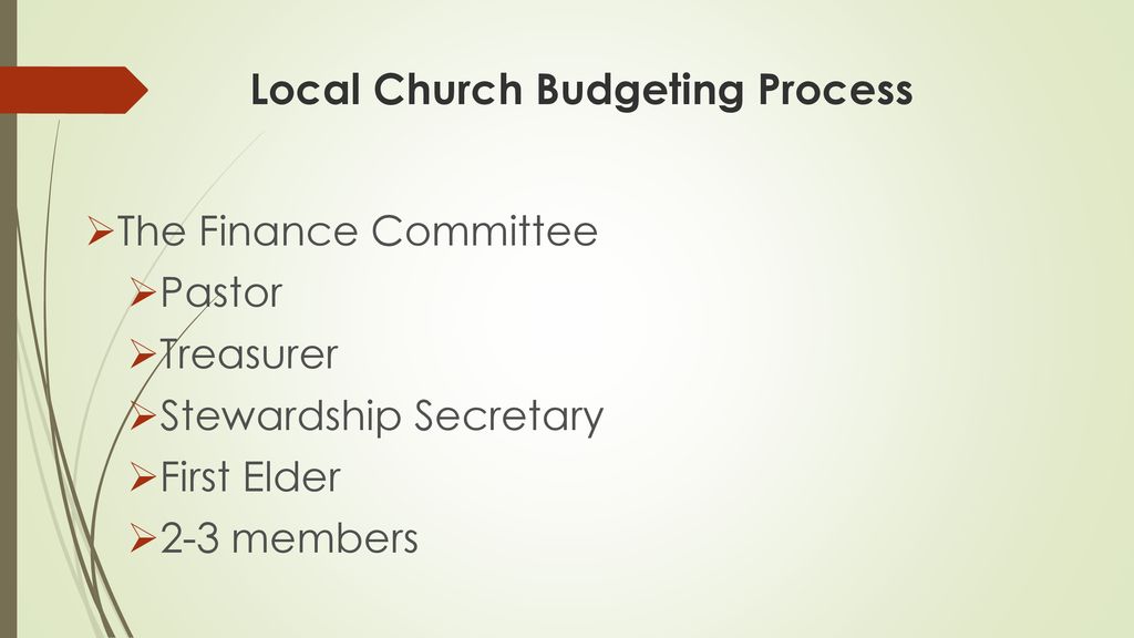 Local Church Budgeting Process