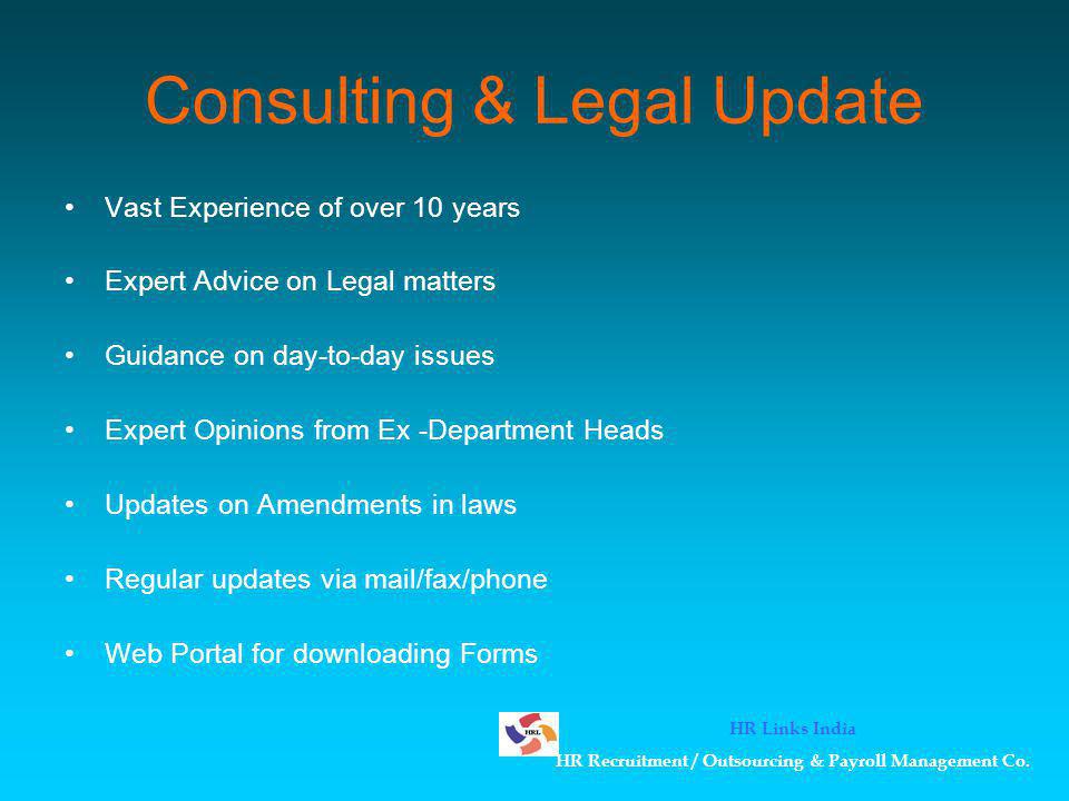 Consulting & Legal Update