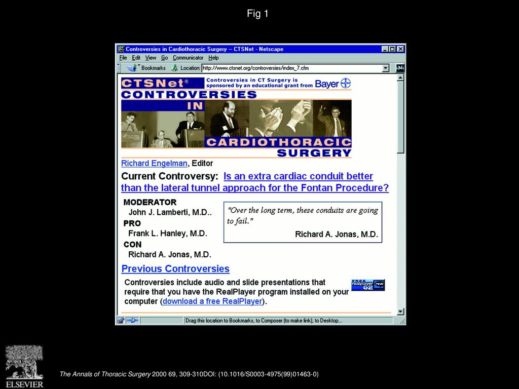 Fig 1 The home page for the CTSNet Controversies section.