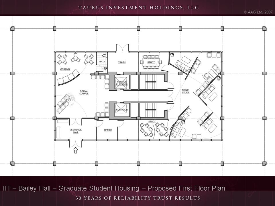 © AAG Ltd IIT – Bailey Hall – Graduate Student Housing – Proposed First Floor Plan