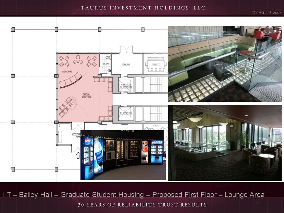 © AAG Ltd IIT – Bailey Hall – Graduate Student Housing – Proposed First Floor – Lounge Area