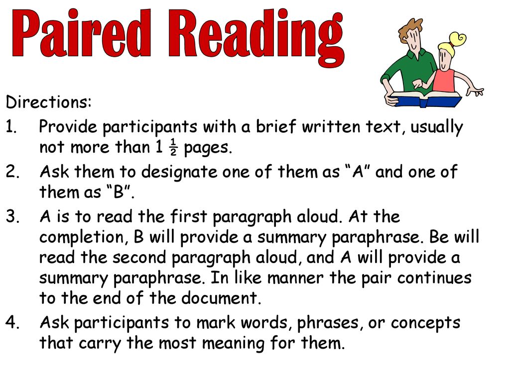 Paired Reading Directions: