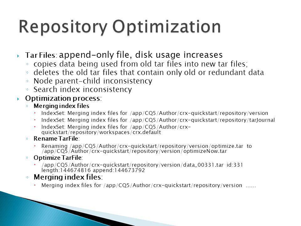 Repository Optimization