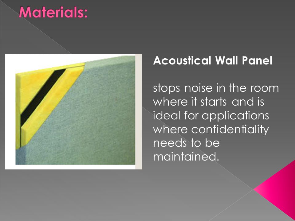 Materials: Acoustical Wall Panel
