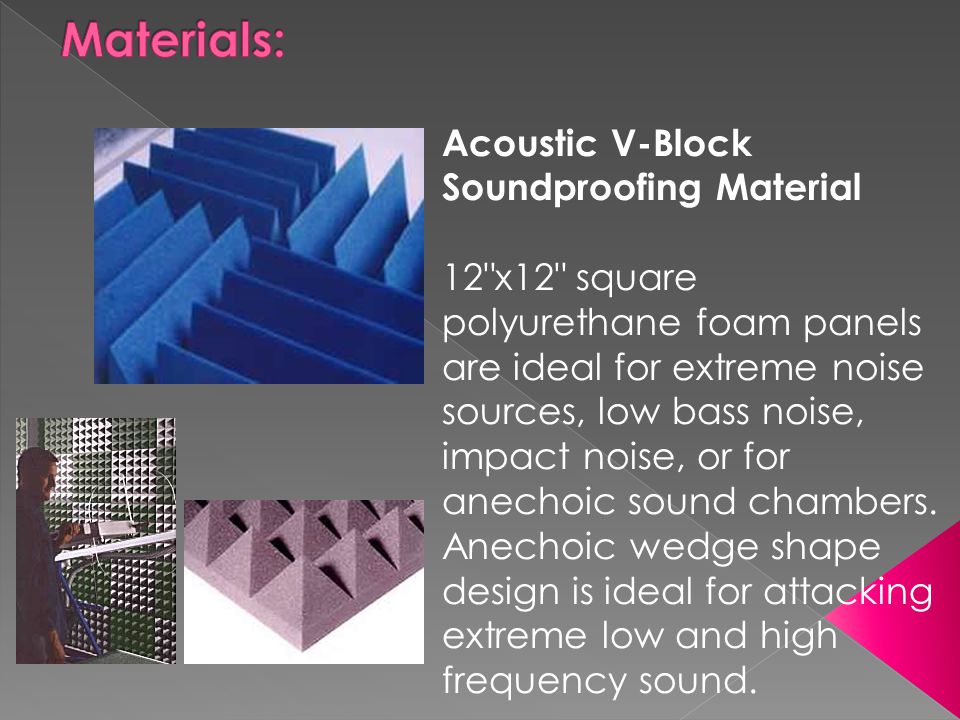 Materials: Acoustic V-Block Soundproofing Material