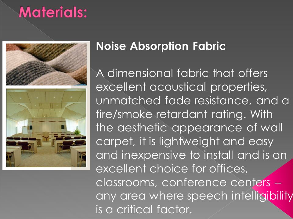 Materials: Noise Absorption Fabric