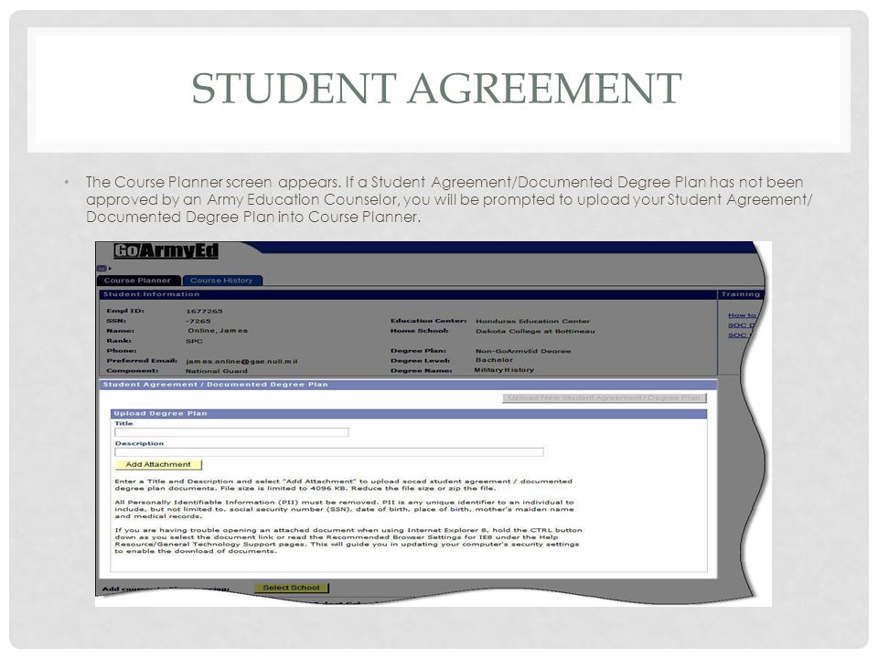 Student Agreement