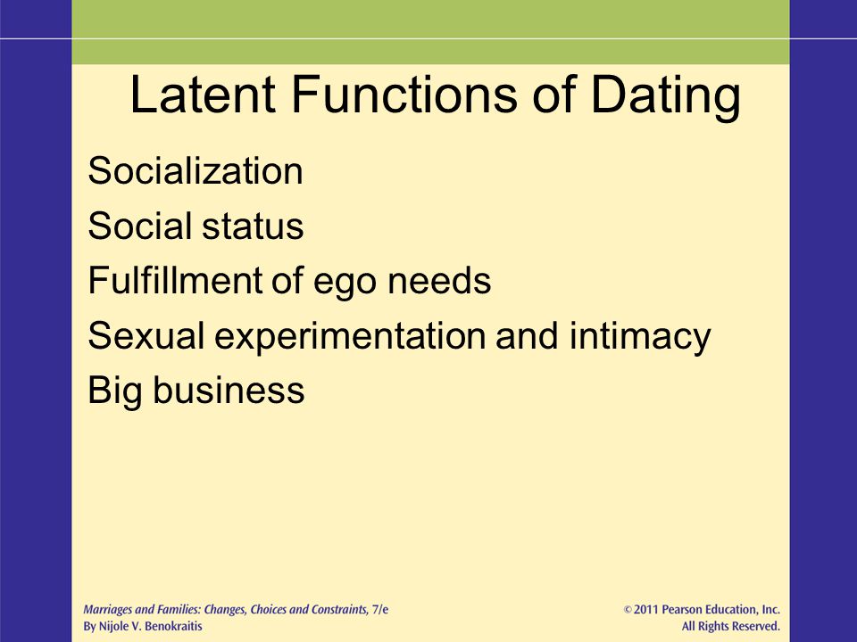 Latent Functions of Dating