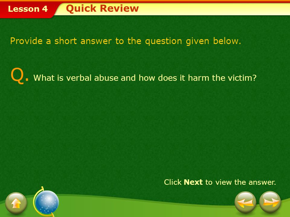 Q. What is verbal abuse and how does it harm the victim