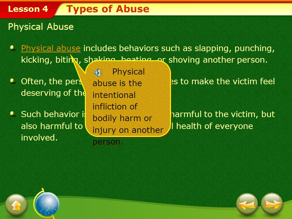 Types of Abuse Physical Abuse