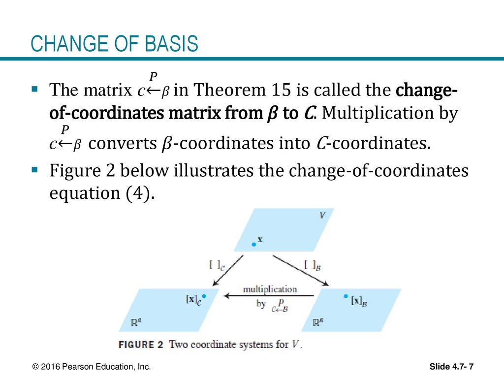 Determinants Change Of Basis C 16 Pearson Education Inc Ppt Download