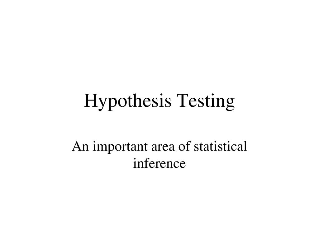 An important area of statistical inference