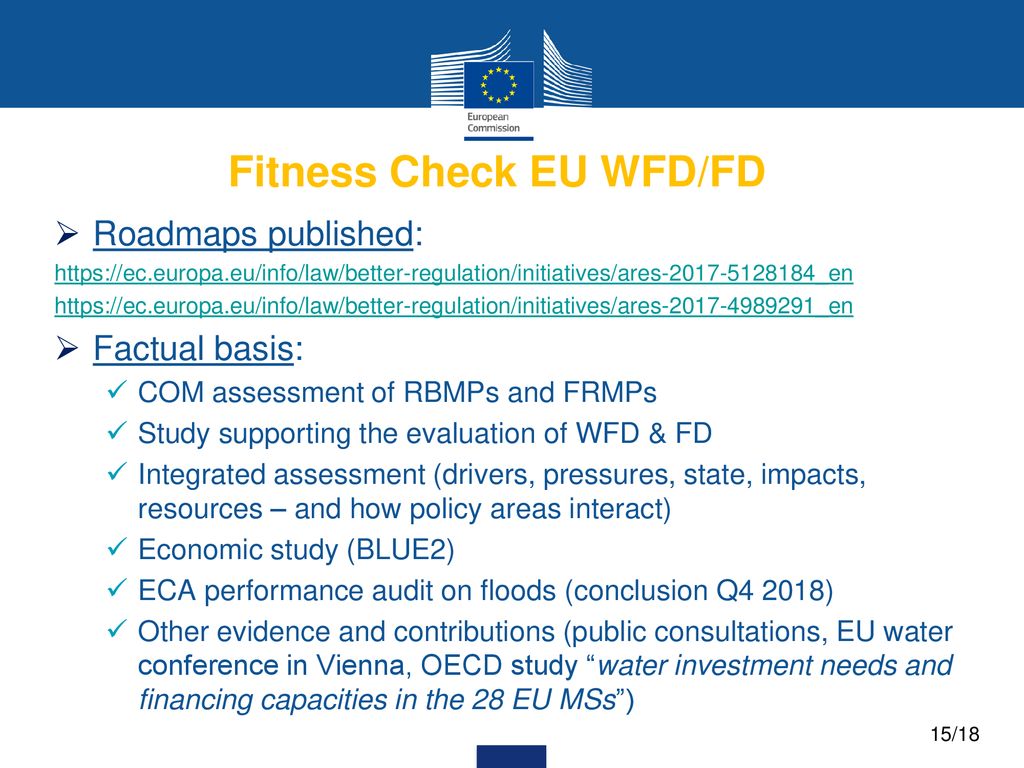 Fitness Check EU WFD/FD