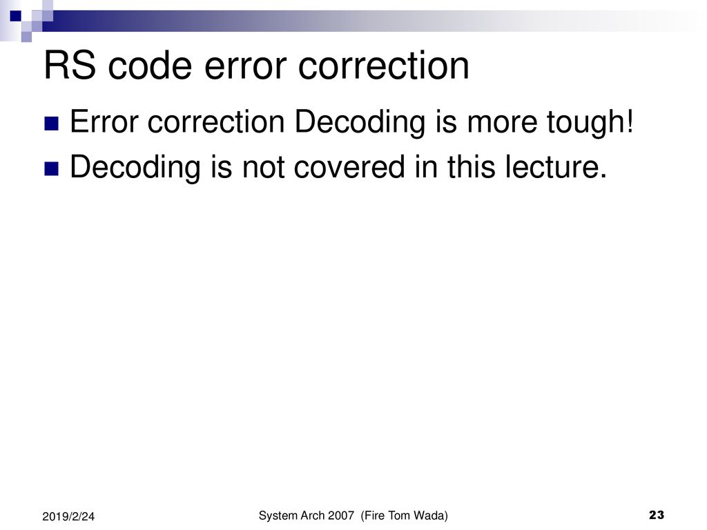 Error Correction Code 1 Ppt Download