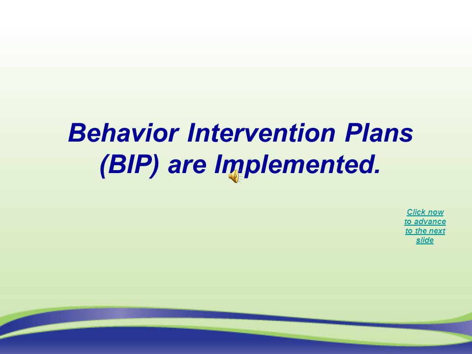 Behavior Intervention Plans (BIP) are Implemented.
