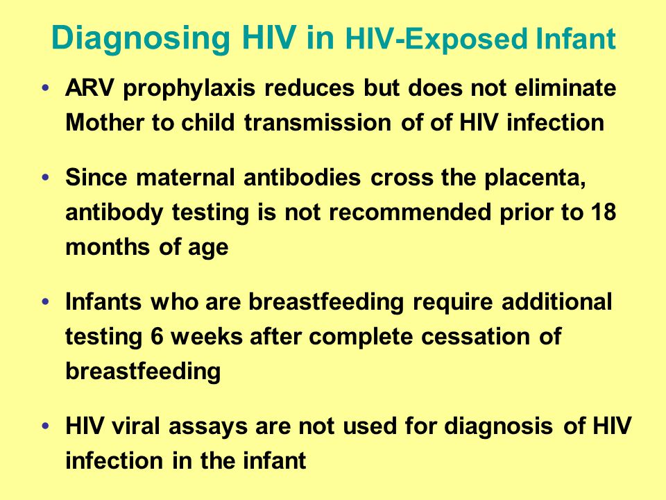 Diagnosing HIV in HIV-Exposed Infant
