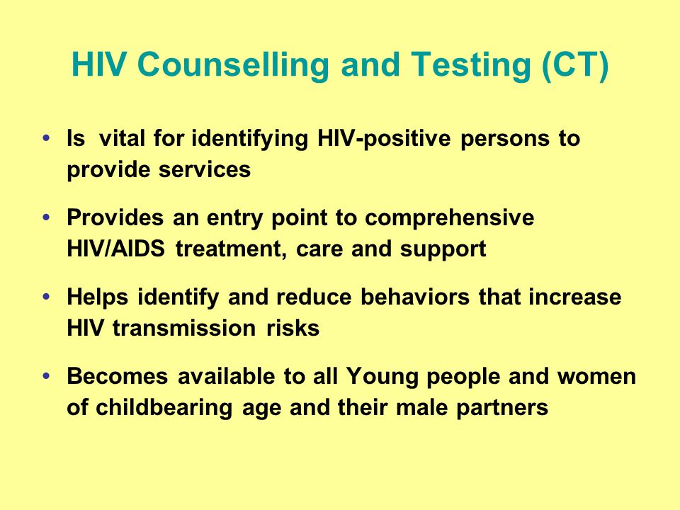 HIV Counselling and Testing (CT)