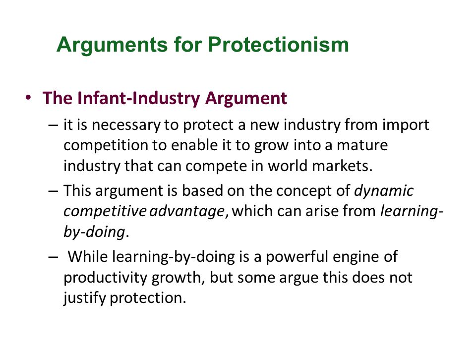 Arguments for Protectionism