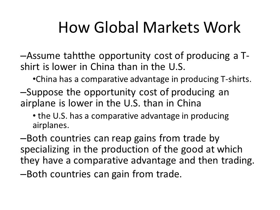 How Global Markets Work