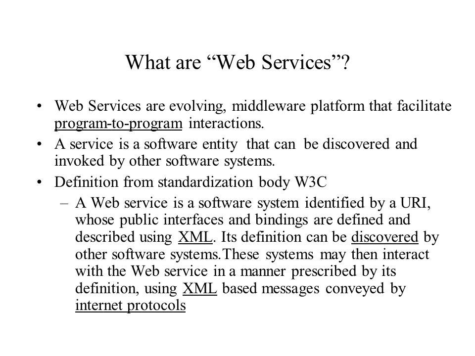 What are Web Services