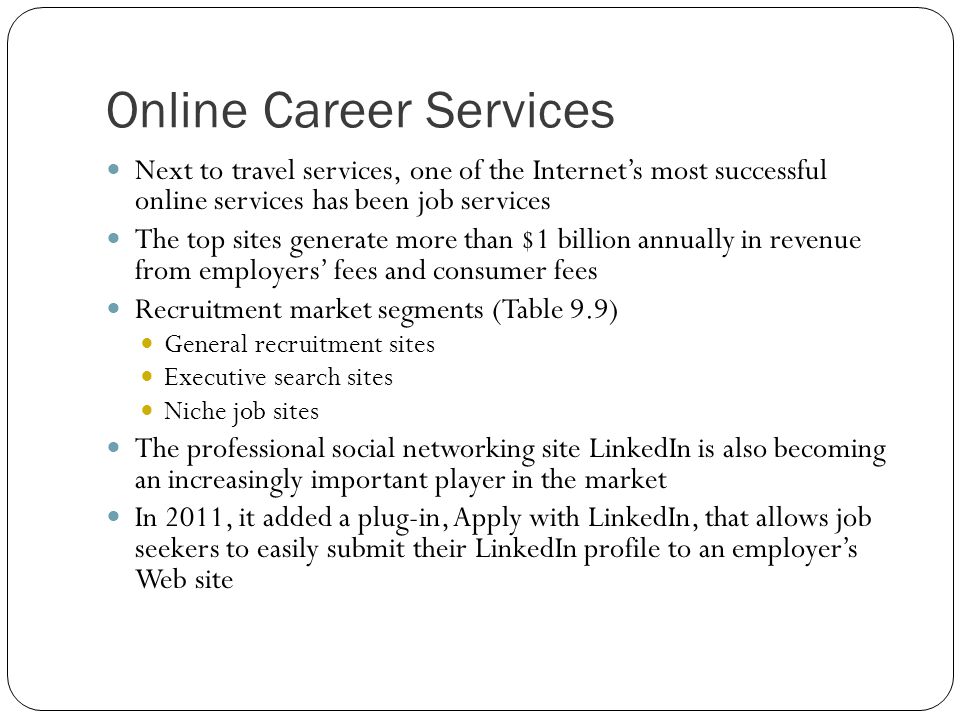 Online Career Services