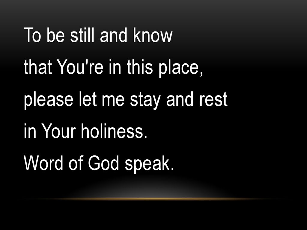 Word Of God Speak Ppt Download