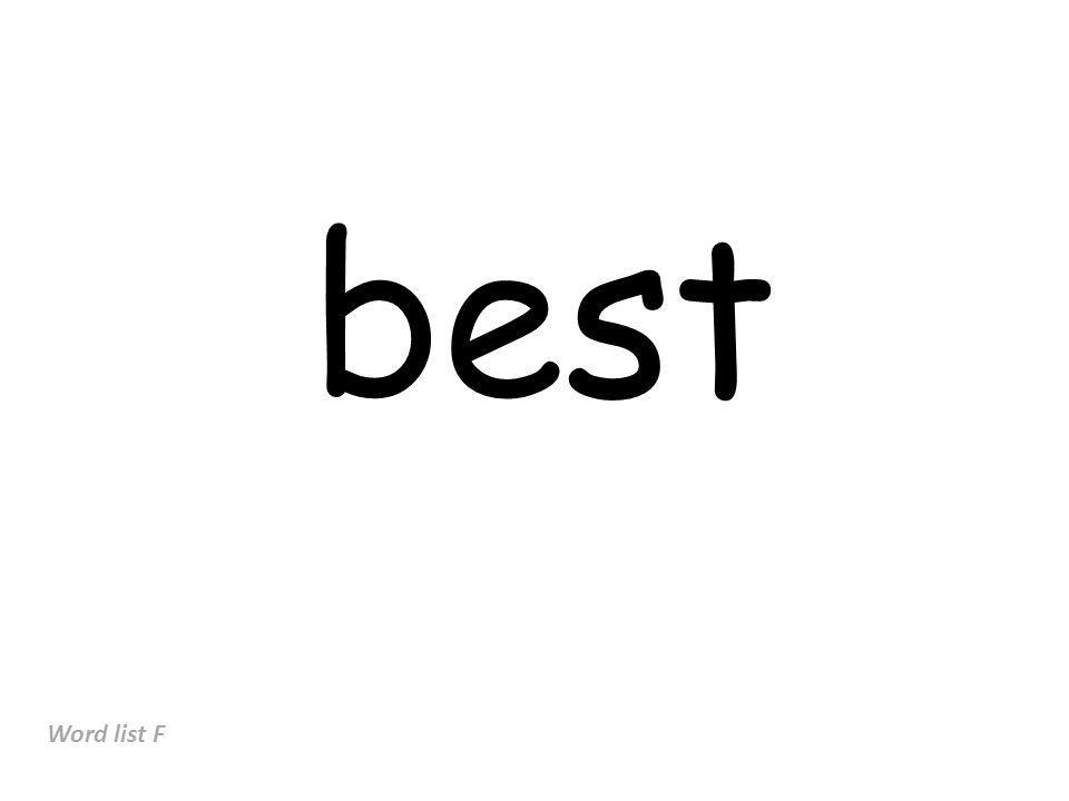 best Word list F