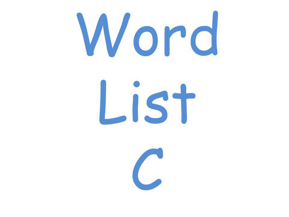 Word List C