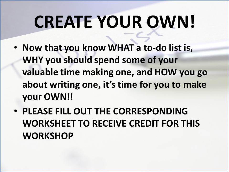 CREATE YOUR OWN!