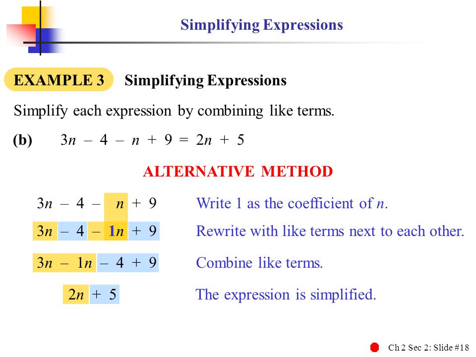 Simplifying Expressions