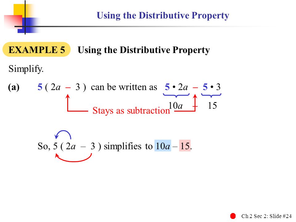 Using the Distributive Property