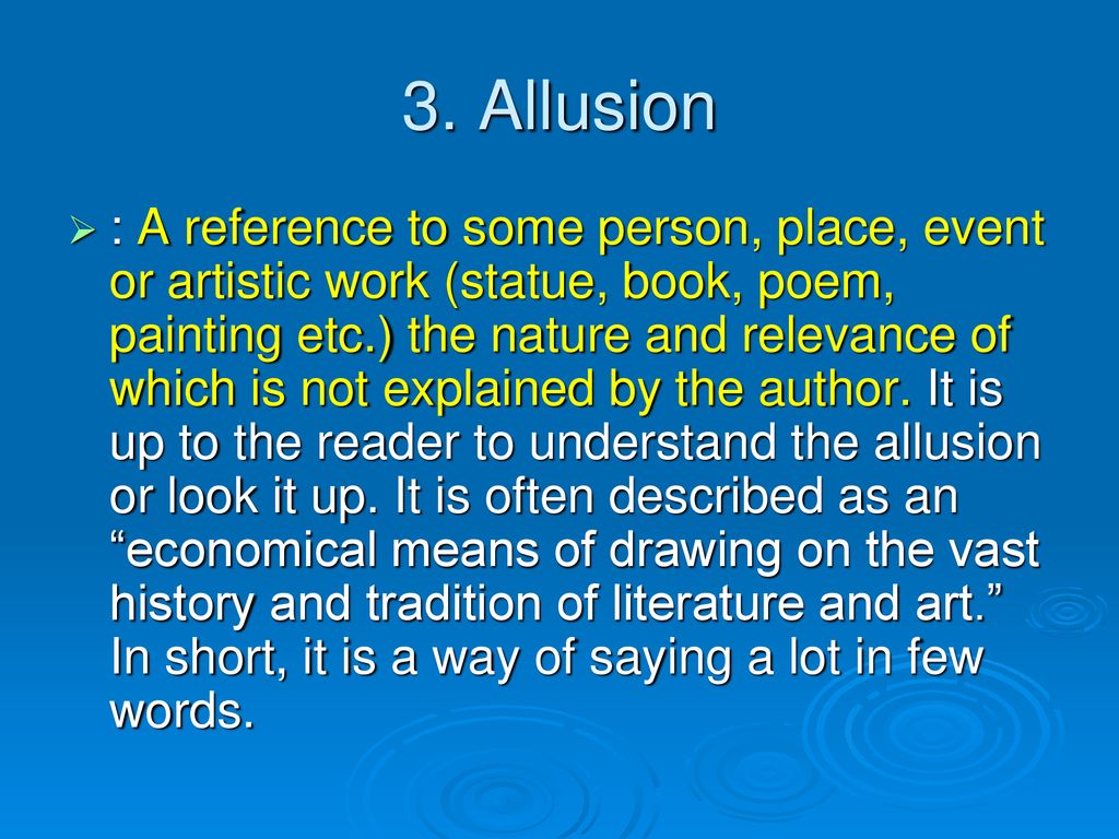 3. Allusion