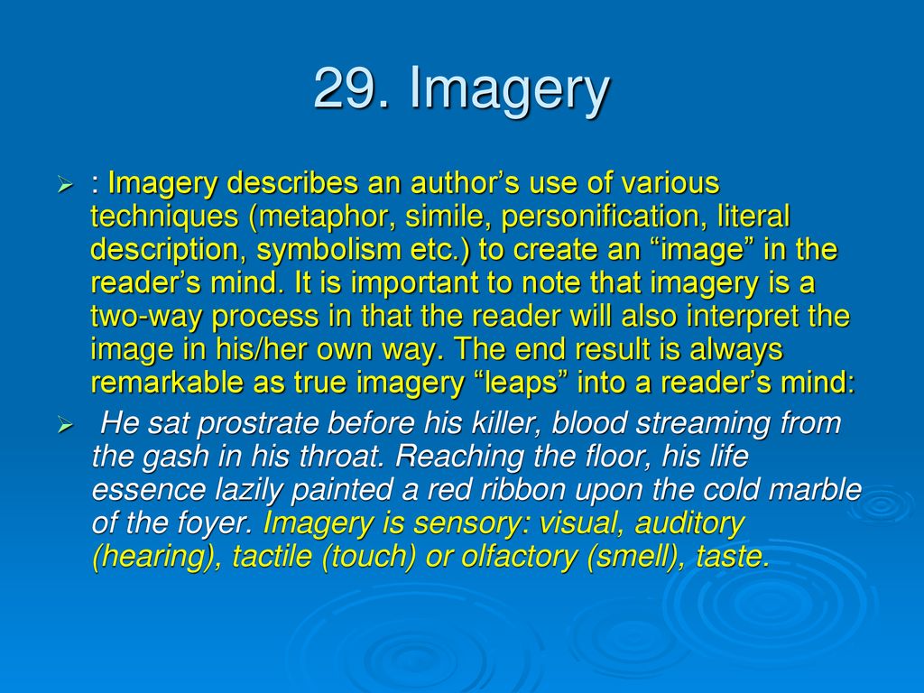 29. Imagery