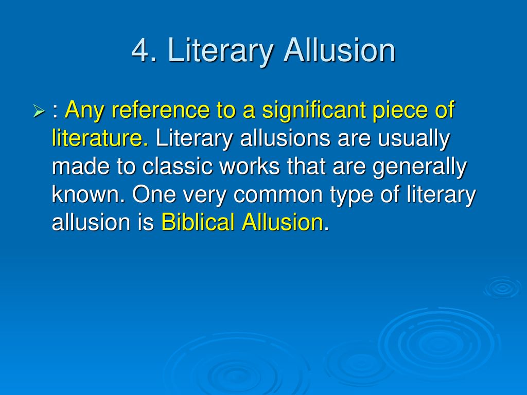 4. Literary Allusion