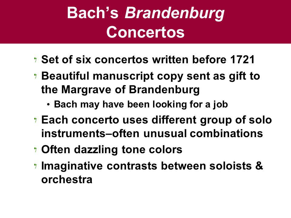 Bach’s Brandenburg Concertos