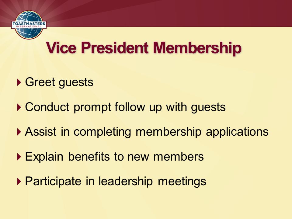 Vice President Membership
