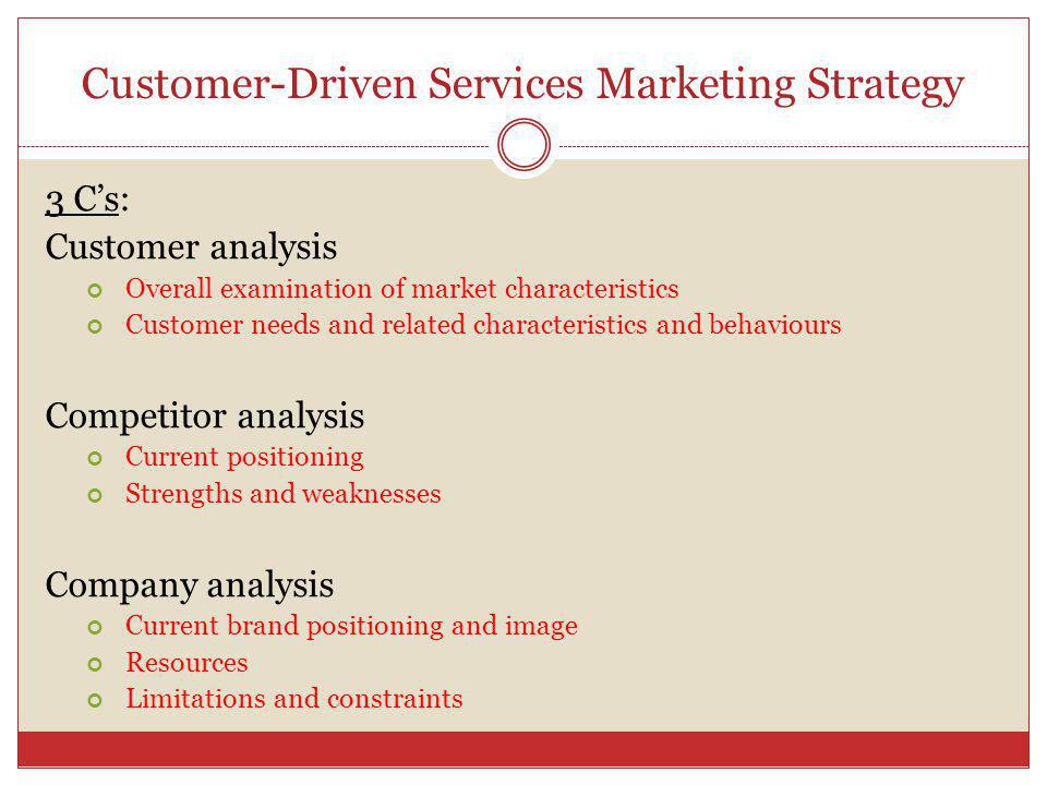 Customer-Driven Services Marketing Strategy