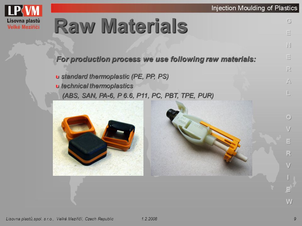 Raw Materials For production process we use following raw materials: