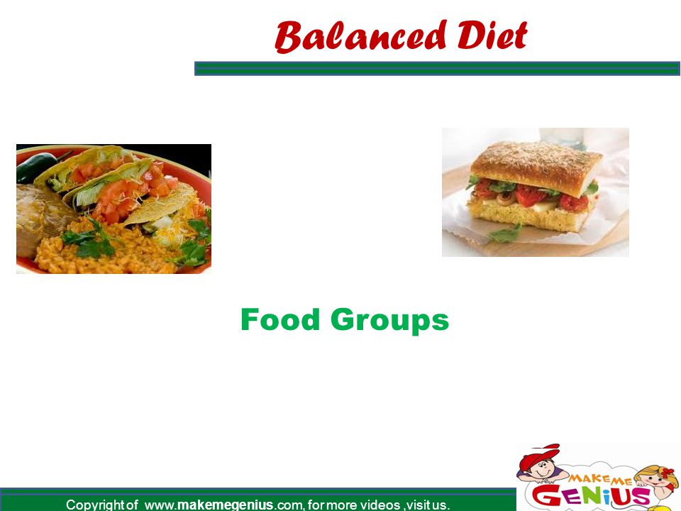 Balanced Diet Food Groups