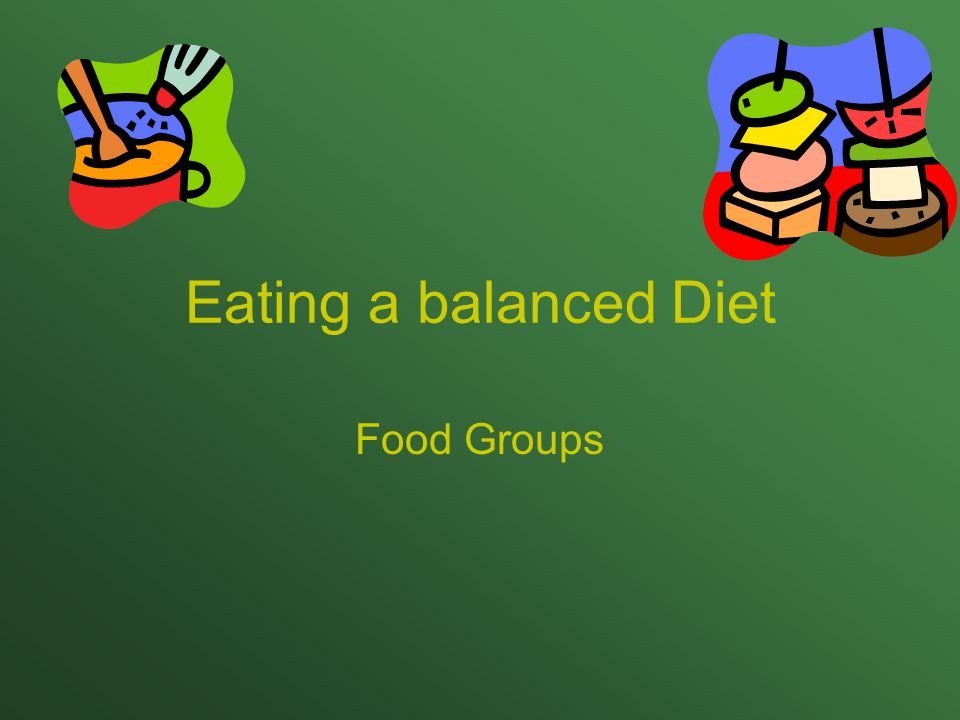 Eating a balanced Diet Food Groups